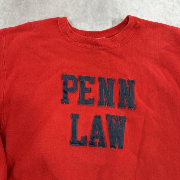 Vintage Champion Reverse Weave Crewneck XL Sweatshirt RedUSA Penn Law State